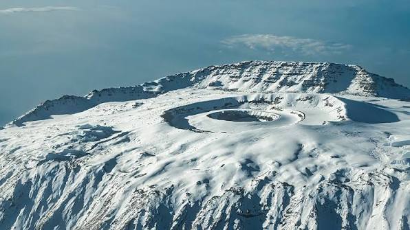 The Glaciers that make Kibo Crater rim, a gateway to Uhuru Peak