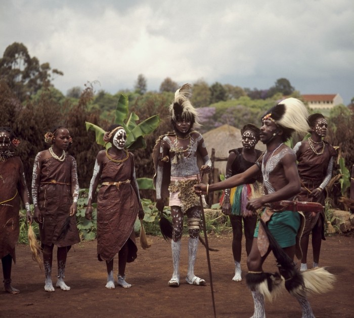 Kikuyu tribe cultural performance while displaying their cultural heritage