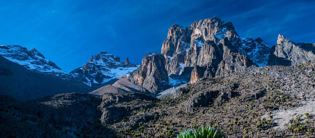 Mount Kenya Hiking to the snow capped summit